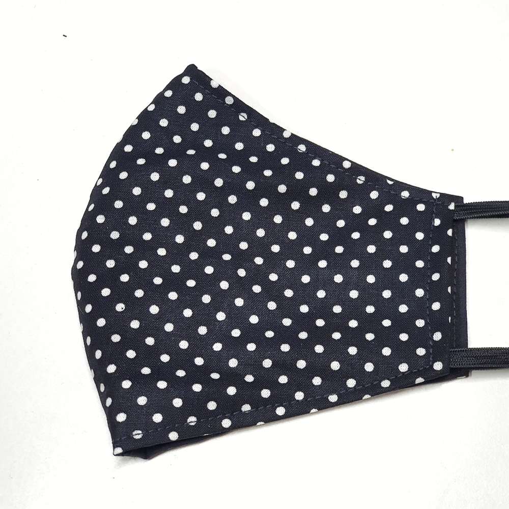Dog/Polka Dots Adult Face Mask Set of 2 - Picture 5 of 7
